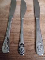 Vintage Kinder Bestek Mesjes - Dieren Design, Ophalen of Verzenden