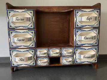 Antiek kruidenrek / art deco kruidenrek beschikbaar voor biedingen