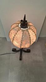 staande schermerlamp smeedijzeren voet, Ophalen of Verzenden, Gebruikt, Overige materialen, Minder dan 100 cm