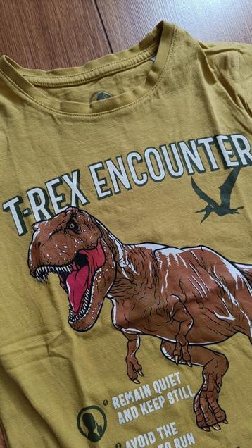 T-Rex t-shirt met korte mouwen maat 128 geel beschikbaar voor biedingen