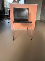 Twee zwarte leren Ikea stoelen, Huis en Inrichting, Stoelen, Ophalen, Gebruikt, Zwart, Twee