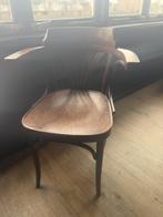 armstoelen waaier oud bruin cafe, Ophalen, Gebruikt, Inclusief barstoelen