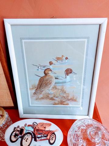 Vintage Eenden Prent Herfst  beschikbaar voor biedingen
