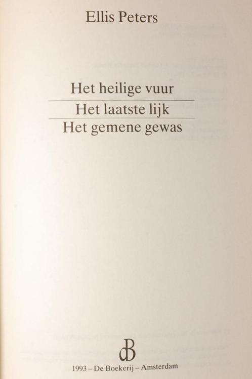 Ellis Peters - Drie middeleeuwse detectives (1993), Boeken, Detectives, Gelezen, Verzenden