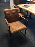 EETKAMERSTOEL ARM INDUSTRIËLE COGNAC ACTIE €79,=, Bruin, Stoelen armsteun extra sterk Cognac voor €79,=, Nieuw, Ophalen of Verzenden