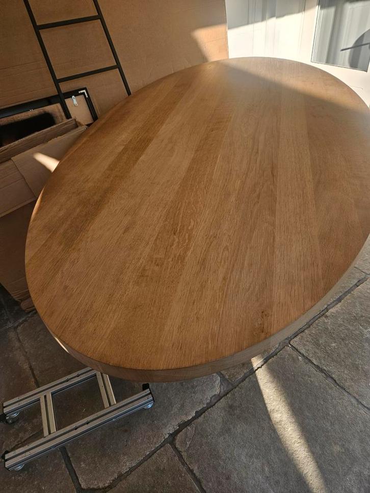 Mooie Ovale Eiken Keukentafel, Huis en Inrichting, Tafels | Eettafels, Zo goed als nieuw, 100 tot 150 cm, 200 cm of meer, Vijf personen of meer