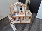 Compleet Houten Poppenhuis Ida Wit (Pinolino) incl. inboedel, Ophalen, Zo goed als nieuw, Poppenhuis