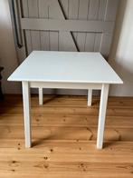Witte eettafel, Ophalen, Tot twee personen, 50 tot 100 cm, Zo goed als nieuw