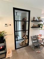 Zwarte stalen deur, Doe-het-zelf en Verbouw, Deuren en Horren, Ophalen, Gebruikt, 80 tot 100 cm, 215 cm of meer