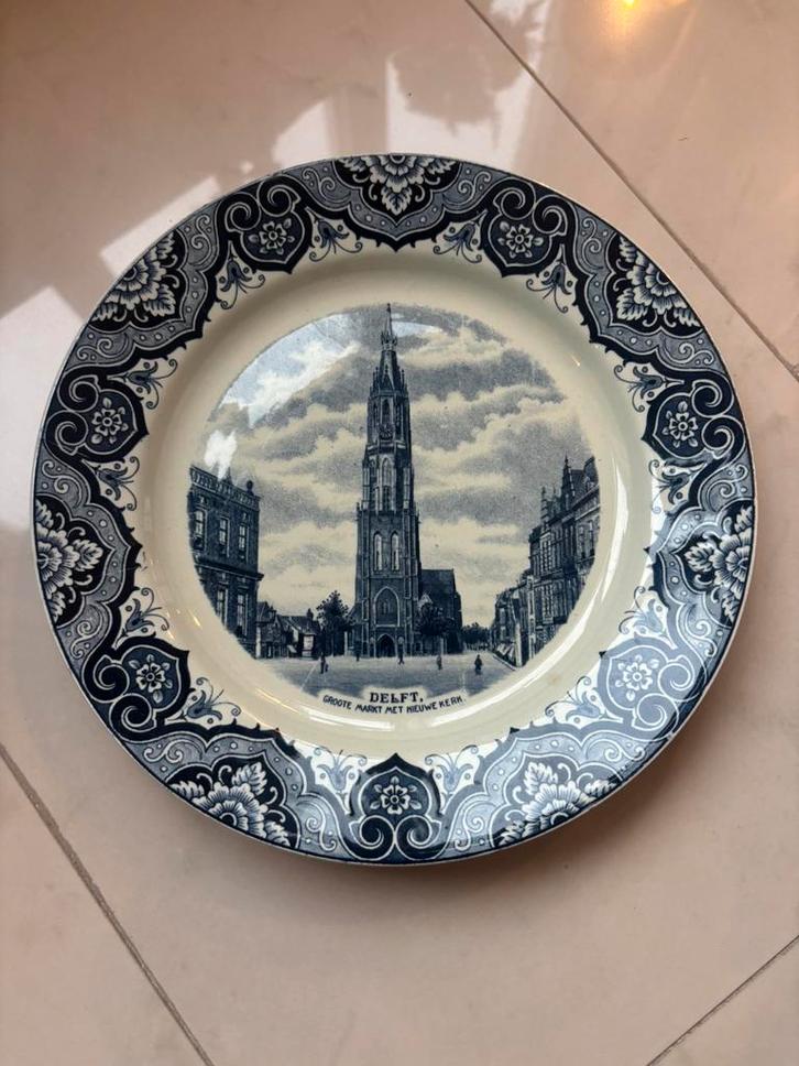 Delfsblauw bord, Antiek en Kunst, Antiek | Wandborden en Tegels, Ophalen