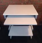 Computertafel met uitschuifbare lades, 70 tot 120 cm, 40 tot 80 cm, Gebruikt, 70 tot 120 cm
