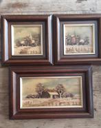 3 originele olieverfschilderijen J. Verda (circa 1970), Ophalen of Verzenden