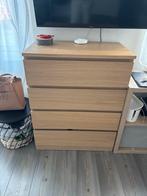 IKEA Malm Ladekast - 4 Lades - Lichtbruin, Ophalen, Eikenhout, 50 tot 100 cm, Zo goed als nieuw
