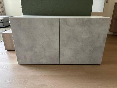 Besta kast wit met betonlook, Huis en Inrichting, Kasten | Televisiemeubels, Gebruikt, Minder dan 100 cm, 100 tot 150 cm, 25 tot 50 cm