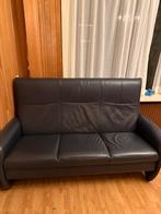 Mooie lederen bank - Driepersoons, Huis en Inrichting, Banken | Bankstellen, Gebruikt, Driepersoons, Ophalen of Verzenden, Rechte bank