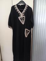 Marokkaanse katoenen kaftan huisjurk (M), Maat 38/40 (M), Verzenden, Zwart, Marokko