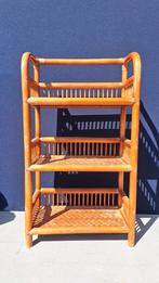 Vintage rotan manou schappen kastje, rieten rekje, kast, Huis en Inrichting, Gebruikt, Vintage, Ophalen of Verzenden, Nvt
