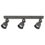 Hektar plafondrail 3 spots donkergrijs, Huis en Inrichting, Lampen | Spots, Ophalen of Verzenden, Nieuw, Metaal of Aluminium