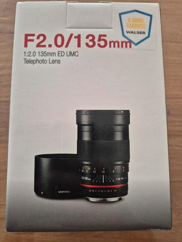 Samyang 135mm F2.0 Canon - Perfect voor Astrofotografie beschikbaar voor biedingen