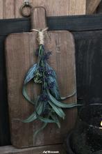 Teakhouten dikke broodplank met (kunst)toefje van olijftakje, Nieuw, Ophalen of Verzenden, Info@jufbrocante.nl, Juf Brocante