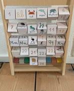 Houten Rekenrek/Leerrek met Letters & Dieren, Ophalen of Verzenden, Zo goed als nieuw, Taal en Lezen