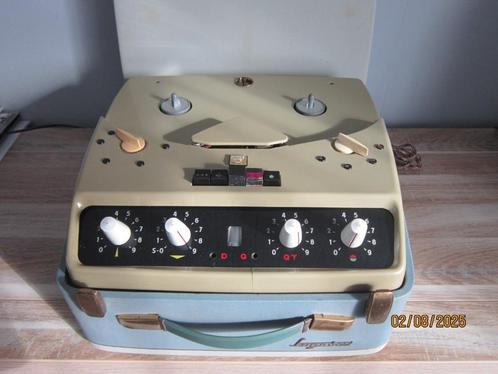 Lugavox Acec T.1165 Bandrecorder 1960   Belgie   65 jaar oud, Audio, Tv en Foto, Bandrecorders, Bandrecorder, Met stofkap, Ophalen of Verzenden