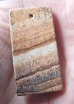 Oblong picture jaspis hanger.  39x20x4 mm., Ophalen of Verzenden, Nieuw, Hanger