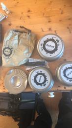 3 tefal pannenset met handvat knijper maat vd diepste pan, Caravans en Kamperen, Kampeeraccessoires, Ophalen of Verzenden, Gebruikt