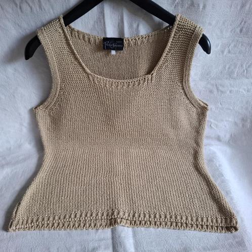 @Topje  van Pinco Pallino maat L@, Kleding | Dames, Tops, Gedragen, Maat 42/44 (L), Beige, Zonder mouw, Ophalen of Verzenden