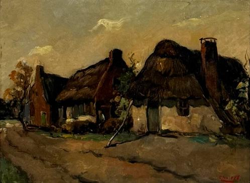 Boederij - Cor Noltee - Olieverf op doek, Antiek en Kunst, Kunst | Schilderijen | Modern, Ophalen