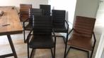 Gratis 6 eetkamer stoelen, Huis en Inrichting, Stoelen, Ophalen, Overige materialen, Gebruikt, Grijs