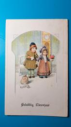 Gelukkig Nieuwjaar 1919 - kinderen klok oud, Ophalen of Verzenden, Voor 1920, Gelopen, Feest(dag)