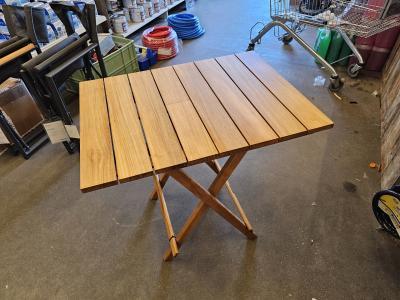 Rechthoekige opvouwbare tafel teak 80x60, Watersport en Boten, Bootonderdelen, Gebruikt