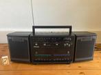 Ghettoblaster met demontabele boxjes & dubbel cassettespeler, Audio, Tv en Foto, Radio's, Ophalen of Verzenden, Zo goed als nieuw