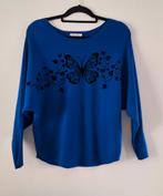Trui met vlinder (Rosy days) ~ Maat M, Ophalen of Verzenden, Zo goed als nieuw, Maat 38/40 (M), Blauw