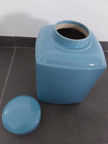 Mooie sierpot siervaas blauw turqoise beschikbaar voor biedingen