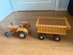 Friedrich Fröbel houten tractor met aanganger, Ophalen of Verzenden, Gebruikt