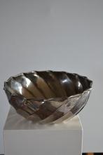 Scandinavische fruitschaal, verzilverd koper, 25 cm diameter, Ophalen of Verzenden, Zilver