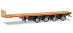 Nooteboom Teletrailer 4a, oranje Herpa, Hobby en Vrije tijd, Modelauto's | 1:87, Ophalen of Verzenden, Nieuw, Bus of Vrachtwagen