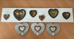 Houten wanddecoratie met hartjes, Ophalen of Verzenden, Zo goed als nieuw