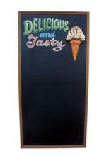 Icecream menubord 123 cm - krijtbord schrijfbord ijs, Nieuw, Ophalen of Verzenden
