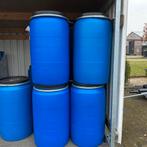 Regenton 220 liter met deksel en klemring, Schoon., 150 liter of meer, Ophalen of Verzenden, Zo goed als nieuw, Kunststof