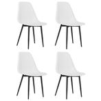 Eetkamerstoelen 4 st PP wit, Kunststof, Wit, Nieuw, Ophalen of Verzenden