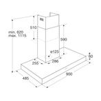 NIEUWE 90cm WANDAFZUIGKAP zonder MOTOR, geen 789,00 maar 150, Ophalen, Wandschouwkap, Nieuw, 600 tot 800 m³ per uur