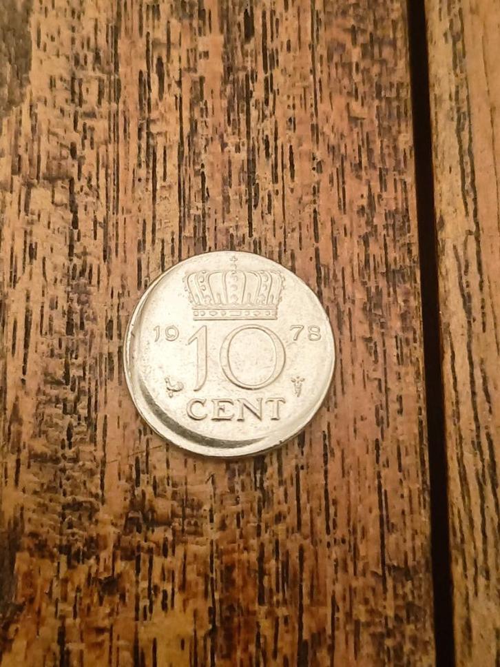 Misslag 10 cent 1978 Juliana, zeldzaam!, Postzegels en Munten, Munten | Nederland, 10 cent, Koningin Juliana, Ophalen of Verzenden
