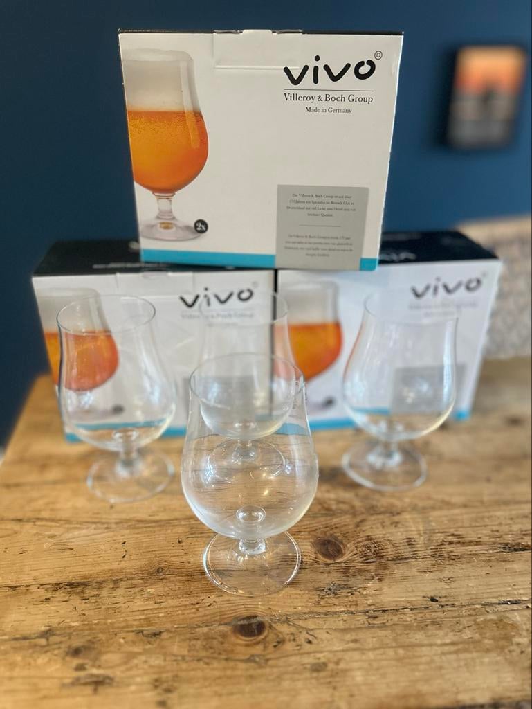 10 Hele mooie Vivo Villeroy & Boch Bierglazen - Nieuwstaat, Ophalen of Verzenden, Nieuw
