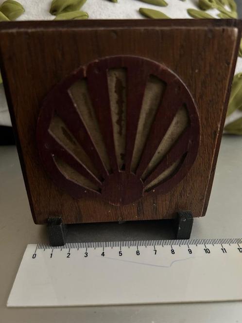 Houten spaarpot vintage, Verzamelen, Spaarpotten, Gebruikt, Object of Gebouw, Hout, Ophalen of Verzenden