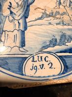 Oude Delftse Tegel - Bijbelse Scène, Antiek en Kunst, Antiek | Wandborden en Tegels, Ophalen of Verzenden