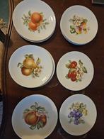 12 Fruit Gebaksbordjes Hutschenreuther Apart Bavaria, Ophalen, Porselein, Overige stijlen, Bord(en)