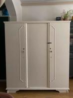 Witte brocante kledingkast - 160 breed, 180 hoog, 55 diep, Huis en Inrichting, Kasten | Kledingkasten, Ophalen, Gebruikt, 150 tot 200 cm